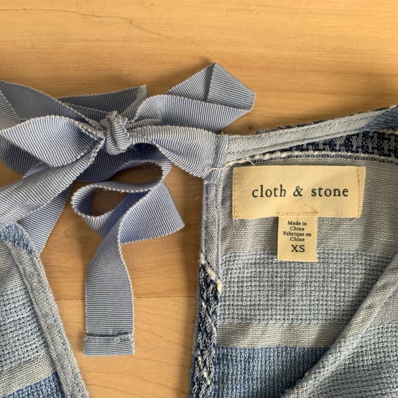 CLOTH & STONE by Anthropologie - Linen Bella Dahl 3/4 sleeve Frayed Hem Top - Picture 4 of 12